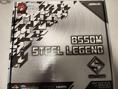 ASRock B550M Steel Legend AM4 Motherboard Micro ATX Open Box Unused - Fast Ship - Image 1 of 4