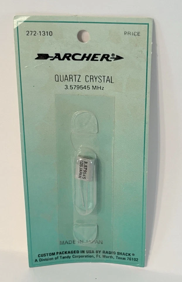 Radio Shack Archer 272-1310 Cristal Cuarzo 3.579545 MHz NUEVO EN PAQUETE NOS Foto 1 de 2