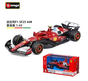 Bburago 1:43 SF25 Ferrari F1 Formula Car Lewis Hamilton Charles Leclerc regolare - Foto 1 di 9