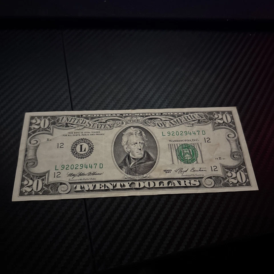 1993 Twenty Dollars United States L Series - Image 1 of 3
