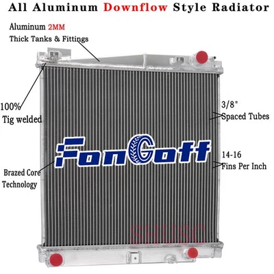 Radiador de aluminio CC2603 3 filas para Lincoln Aviator 2003-2005 2004 4,6 L V8 AT Foto 1 de 4