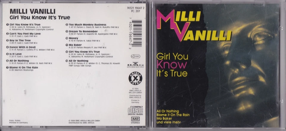 Milli Vanilli - Girl you know it's true  (13 Track CD) - Bild 1 von 1