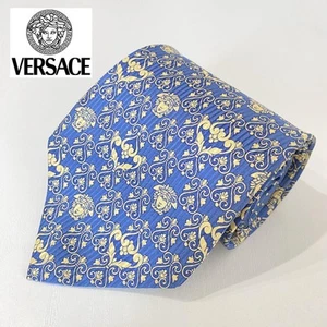 GIANNI VERSACE Rare tie Blue, allover pattern silk from Italy M3213 - Picture 1 of 24