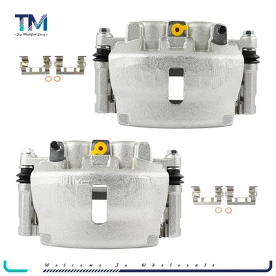 Pair Front Brake Calipers w/ Bracket For 2006 2007 2008 2009 GMC Envoy - Image 1 of 4