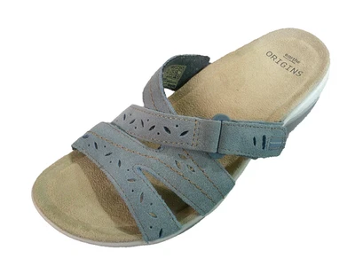Earth Origins Savoy Mantel Gamuza Ajustable Sandalias Slides para mujer US 7 N azul Foto 1 de 4