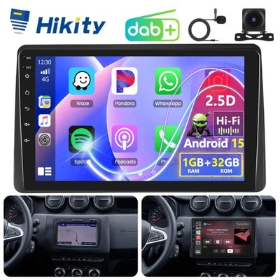 DAB+ 10" CarPlay Android15 Autoradio für Dacia Duster 2 mit GPS Navi RDS Kamera - Bild 1 von 4