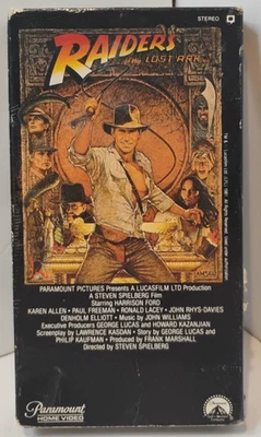 Vintage 1981 Indiana Jones Raiders of the Lost Ark VHS First Printing Video Rare - Image 1 of 4