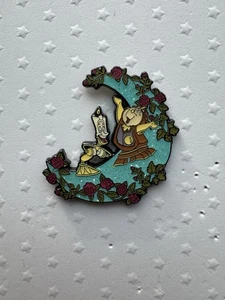 Disney Loungefly Princess Sidekicks Moon Pin - Cogsworth & Lumiere - BatB - Picture 1 of 2