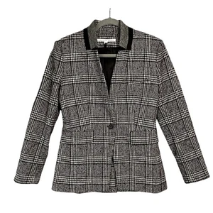 Veronica Beard kariert Upcollar dickey Blazer Größe 4 Reitsport Wolle klassisch - Bild 1 von 16