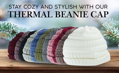 Gorro tejido liso holgado sombrero esquí calavera invierno hombres mujeres puño gorra holgado CF Foto 1 de 4