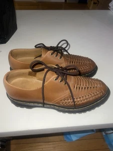 Doc Martens Ezra Interwoven Distressed Lederschuhe Oxford-Schuhe Herren Größe 10 - Bild 1 von 11
