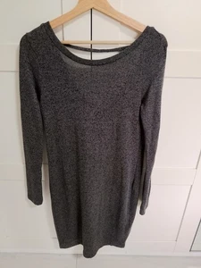 (603) Vero Moda Grey Long Sleeve Jumper Dress – Size Small (8) - Picture 1 of 6