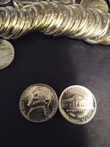1986D BU Jefferson Nickel Roll Better Date - Picture 1 of 2