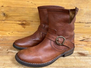 Fiorentini + Baker Eli Eternity Brown Leather Ankle Boots Size 37 US 7 - Picture 1 of 17