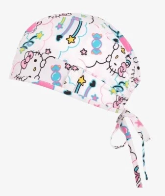 CHEROKEE TOONIFORMS SANRIO LICENSED HELLO KITTY FUNFETTI SCRUB CAP - BRAND NEW - Image 1 of 3