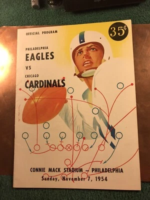 Philadelphia Eagles vs Chicago Cardinals Nov 7,1954 Connie Mack Stadium - Image 1 of 4
