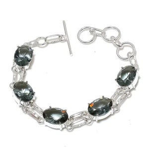Alexandrite Gemstone Handmade 925 Sterling Silver Jewelry Bracelet Sz 7-8" - Picture 1 of 1