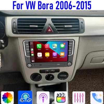 7" For VW Bora 2006-2015 Apple CarPlay Android Auto Car Radio Stereo GPS WIFI BT - Image 1 of 4