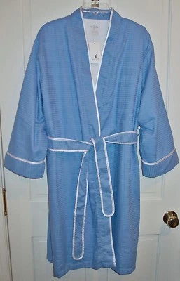 NAUTICA DAMAS AZUL ALGODÓN PLAYA/ALBORNOZ NUEVO CON ETIQUETAS Foto 1 de 3