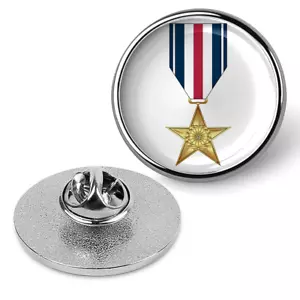 Spilla cappello medaglia stella argento cravatta bavero distintivo tac, abito camicia cappello spilla bavero - argento - Foto 1 di 3