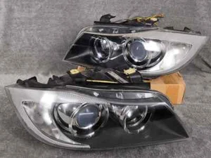BMW 3 Series E90 E91 XENON HID Headlights Head Lights Lamp 1 Pairs 2005-08 OEM - Picture 1 of 24