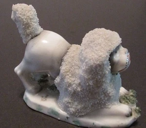 Antique Chelsea Samson POODLE DOG Figurine Gold Anchor Mark Let's Play Position - Picture 1 of 12