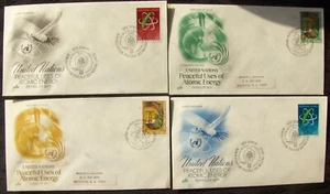 UN Set of 4 FDC envelopes PEACEFUL USES of ATOMIC ENERGY, Geneva & NY 11/1977. - Picture 1 of 1