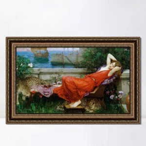 Framed Canvas Giclee Print Ariadne by John William Waterhouse Wall Art - Picture 1 of 16