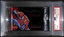 1993 Skybox Marvel Universe PSA 8 NMMT Sealed 10 cd foil pack Spider-Man B88019