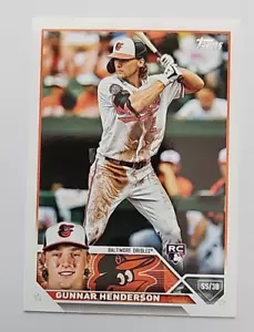 2023 Topps Gunnar Henderson Karte # 206 RC Baltimore Orioles Rookie - Bild 1 von 2