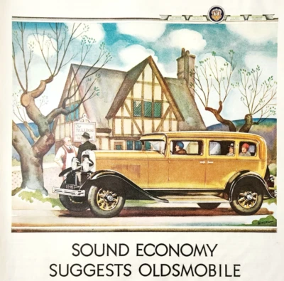 1930 Oldsmobile Antique Car Advertisement Bulldog & Whistle Saloon DWJJ19 - Image 1 of 2