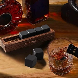 Whiskey Rocks Stones Ice Cubes Fathers Day Birthday Gift for Dad Him Men - Picture 1 of 5
