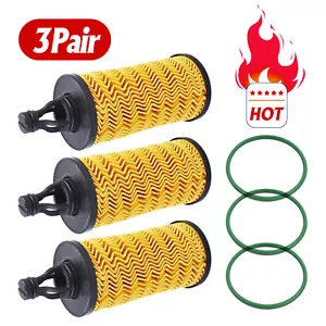3PACK Oil Filter For 14-2018 Maserati Ghibli Levante 3.0L 311401 287289 - Picture 1 of 8