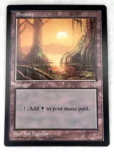 X4 Swamp (Mossy Roots) - Mirage - MTG NM NP Land MIR 339 4X - Bild 1 von 2
