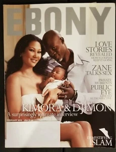 EBONY Magazine  FEBRUARY 2010 KIMORA LEE SIMMONS & DJIMON HOUNSOU - Bild 1 von 1