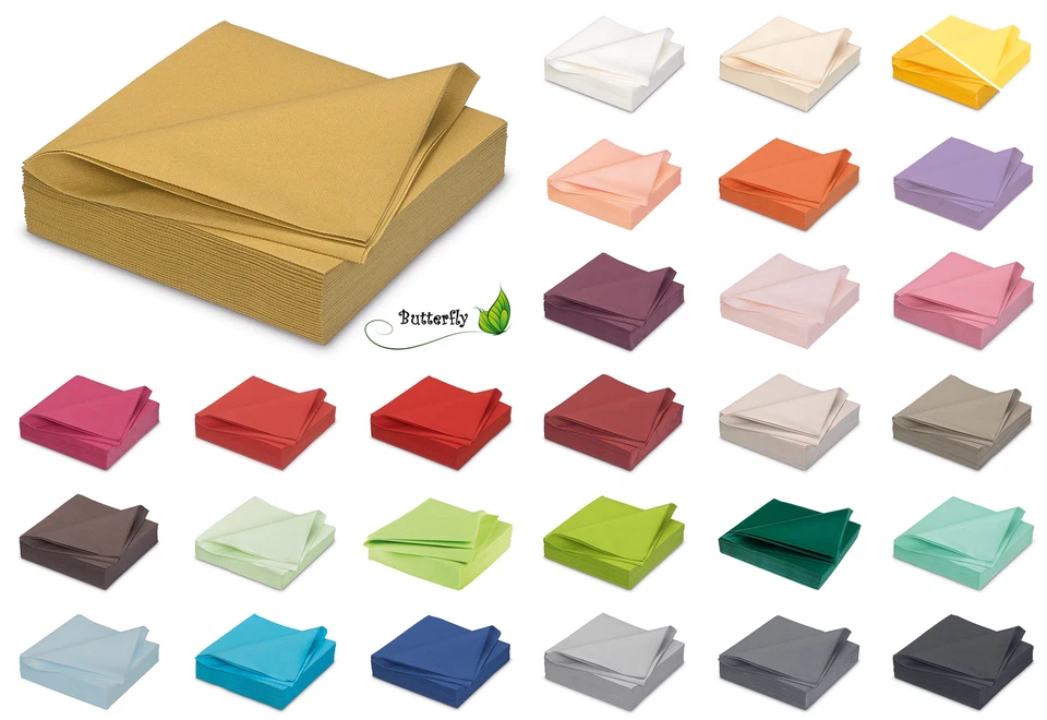 25 Servietten 40x40cm Stoffähnlich in Premium Qualität Hochzeit Stoffoptik Deko - Bild 1 von 1