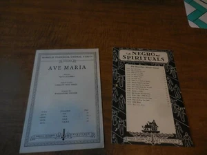 2 Antique Music Sheets by Harold Flammer AVE MARIA & Negro Spiritual 4-part 1938 - Picture 1 of 12