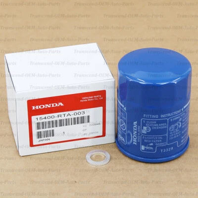 15400-RTA-003 GENUINE OEM ENGINE OIL FILTER w/ DRAIN PLUG WASHER - HONDA / ACURA - Image 1 of 4