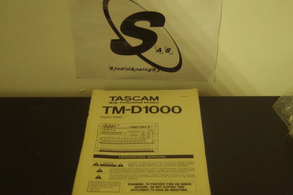 Tascam TM-D1000 Manual - Bild 1 von 1