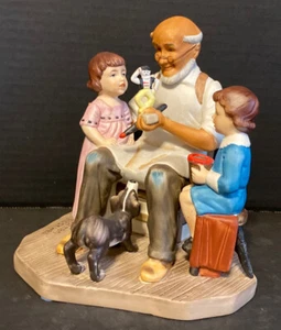 Norman Rockwell Figurine The Toy Maker Porcelain 1981 Collectors Limited Edition - Picture 1 of 6