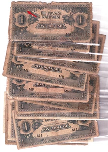 Mazuma *M4928 Malaya Japanese WWII JIM 1942 $1 MA060698 G-Fine Full Set *ML AUNC - Picture 1 of 3