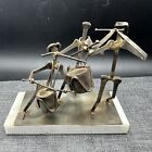 Vtg Paul Musaracchia Metal Sculpture Band of Musicians Signed Drums Nail Art
