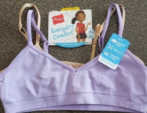 Two (2) Hanes Girls' Adjustable Straps with Modesty Lining MEDIUM 8/10 NEW (#28) - Picture 1 of 4