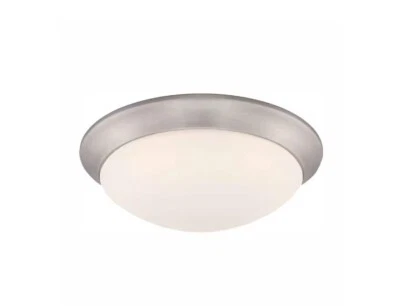 Luz de montaje empotrado LED integrada de níquel cepillado Hampton Bay Stetson seleccionable Foto 1 de 4