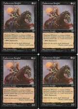 MTG: CADAVEROUS KNIGHT Mirage COMMON; played, Excellent condition x4