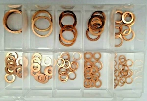 ASSORTED BOX IMPERIAL COPPER SEALING WASHERS - Picture 1 of 1