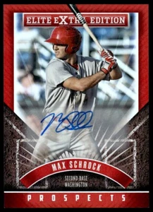 2015 Panini Elite Extra Edition Autographed Prospects Max Schrock Auto - Picture 1 of 2