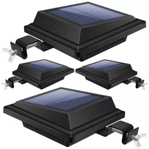 4Pack Solar Powered Lamp Light Sensor 25LED Gutter Fence Lights Wall Decorative - Picture 1 of 11