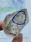 62G Natural Herkimer diamond crystal GEM+Many Moving water droplets enhydro 55MM