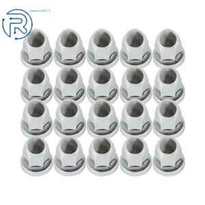 For Semi Truck 20×Lug Nut Covers 33mm  Chrome ABS Push on Bullet  2-3/8" - Picture 1 of 6